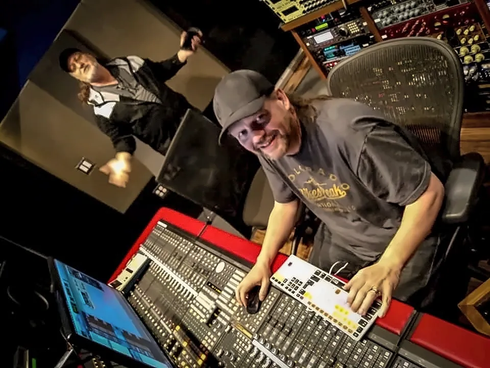 Richard Easterling leaning over the console at The Platinum Underground